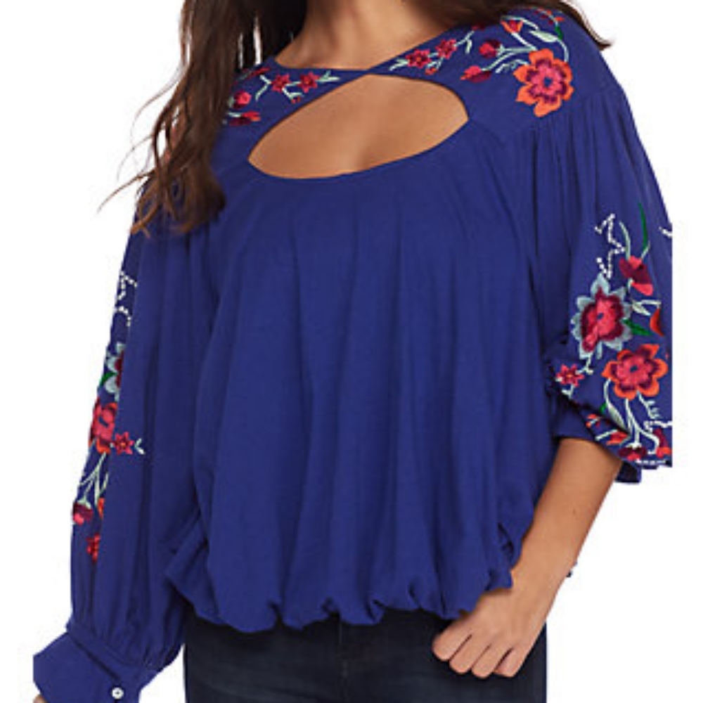 Free People Lita embroidered Top